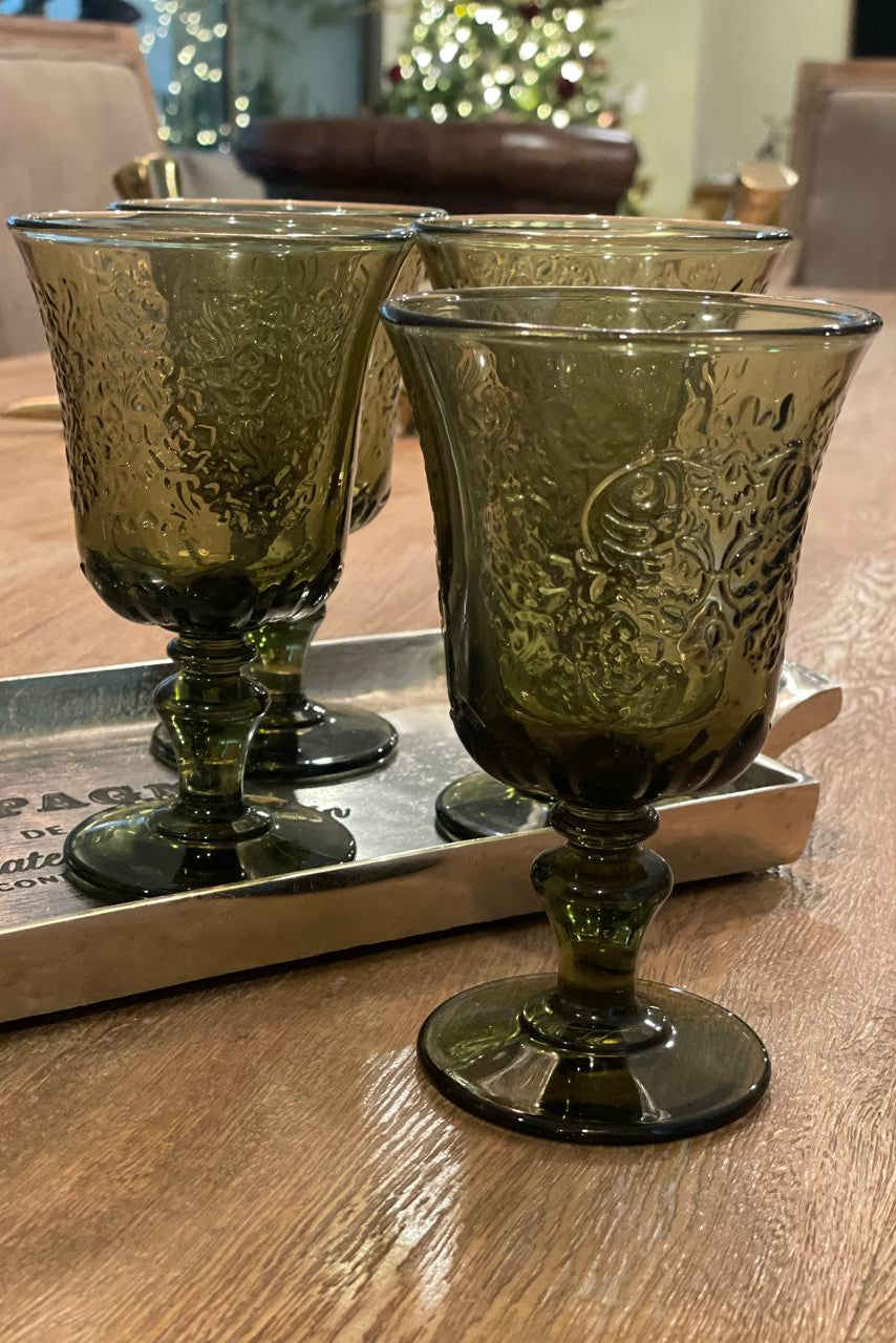 JUEGO X 4 COPAS VERDE