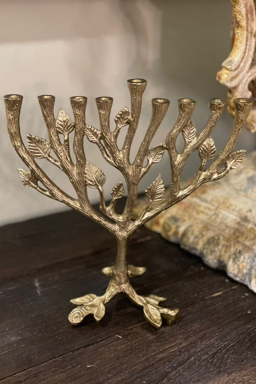 CANDELABRO ARBOL DORADO
