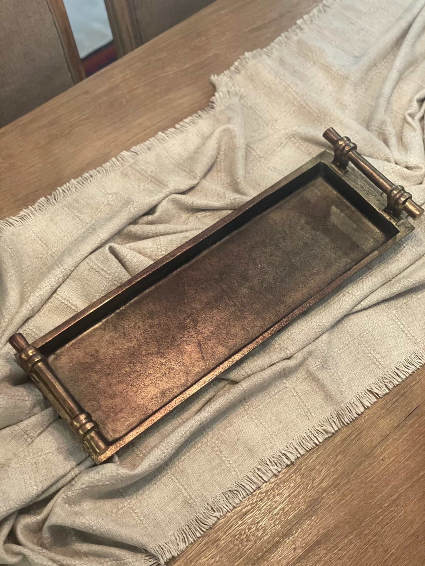 BANDEJA VINTAGE BRONCE ANTIGUO