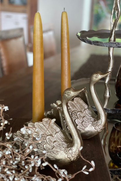 CISNE CANDELABRO DORADO