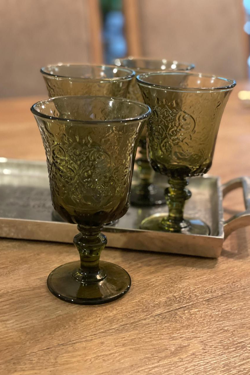 JUEGO X 4 COPAS VERDE